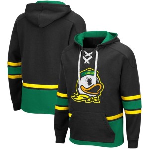 Oregon Ducks Colosseum Lace Up 3.0 Pullover Hoodie - Black