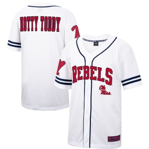Ole Miss Rebels Colosseum Free Spirited Mesh Button-Up Baseball Jersey - White