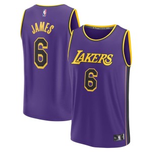 Men's Fanatics Branded LeBron James Purple Los Angeles Lakers Fast Break Replica Player Jersey - Statement Edition