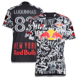 Luquinhas New York Red Bulls adidas 2023 Freestyle Authentic Player Jersey - Black