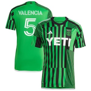 Jhojan Valencia Austin FC adidas 2023 Las Voces Kit Replica Jersey - Green