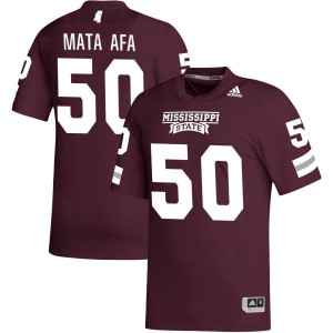Matai Mata afa Mississippi State Bulldogs adidas NIL Replica Football Jersey - Maroon