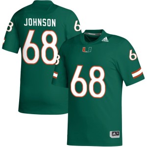 Ian Johnson Miami Hurricanes adidas NIL Replica Football Jersey - Green
