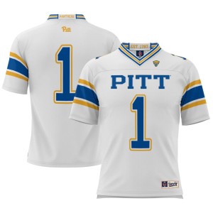 #1 Pitt Panthers ProSphere Youth Football Jersey - White