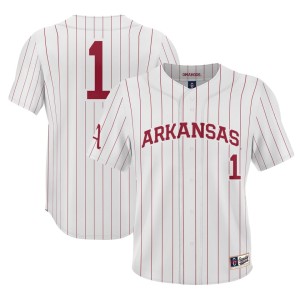 #1 Arkansas Razorbacks ProSphere Baseball Jersey - White