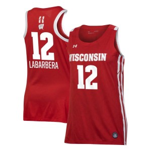 Avery LaBarbera Wisconsin Badgers Under Armour Women's NIL Women's Basketball Jersey - Red