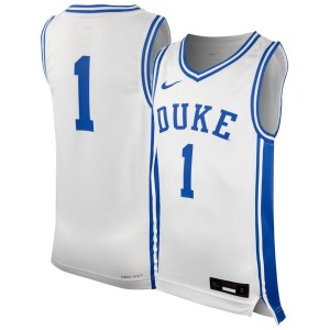 #1 Duke Blue Devils Nike Youth Icon Replica Basketball Jersey - White