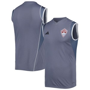 Colorado Rapids adidas 2023 On-Field Sleeveless Training Jersey - Gray