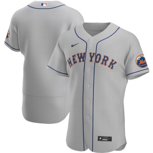 Men's Nike Gray New York Mets Road Authentic Team Jersey