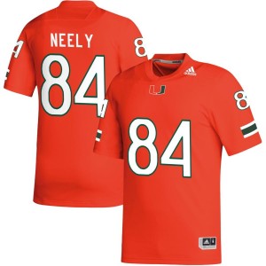 Josh Neely Miami Hurricanes adidas NIL Replica Football Jersey - Orange