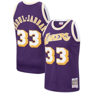 Men's Los Angeles Lakers Kareem Abdul-Jabbar 1983-84 Hardwood Classic Jersey - Purple