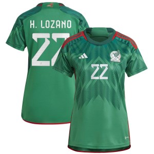 Hirving Lozano Mexico National Team adidas Women's 2022/23 Home Replica Jersey - Green