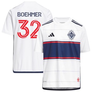Isaac Boehmer Vancouver Whitecaps FC adidas Youth 2023 Bloodlines Replica Jersey - White