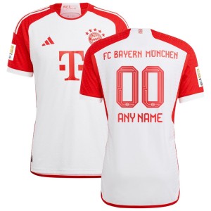 Bayern Munich adidas 2023/24 Home Authentic Custom Jersey - White