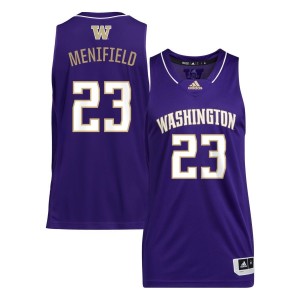 Keyon Menifield Washington Huskies adidas Unisex NIL Men's Basketball Jersey - Purple
