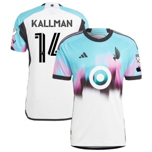Brent Kallman Minnesota United FC adidas 2023 The Northern Lights Kit Authentic Jersey - White