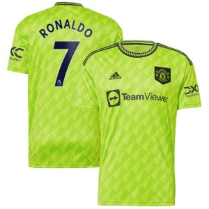 Cristiano Ronaldo Manchester United adidas 2022/23 Third Replica Player Jersey - Neon Green
