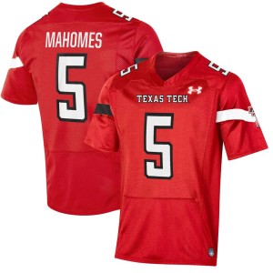 Patrick Mahomes Texas Tech Red Raiders Under Armour Replica Jersey - Red
