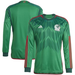 Mexico National Team adidas 2022/23 Home Blank Long Sleeve Replica Jersey - Green