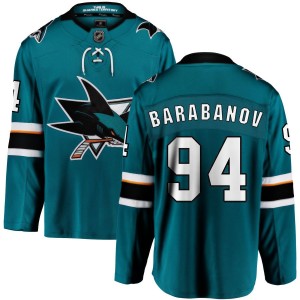 Alexander Barabanov San Jose Sharks Fanatics Branded 2021/22 Home Breakaway Jersey - Teal