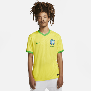 Brazil 2023 Stadium Home Men's Nike Dri-FIT Soccer Jersey - Dynamic Yellow/Green Spark/Green Spark