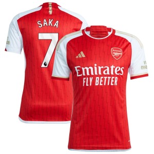 Bukayo Saka Arsenal adidas 2023/24 Home Replica Player Jersey - Red