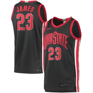 LeBron James Ohio State Buckeyes Nike Limited Basketball Jersey - Charcoal