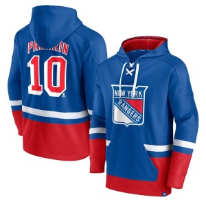 Artemi Panarin New York Rangers Fanatics Branded Player Lace-Up V-Neck Pullover Hoodie - Blue/Red