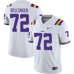 Garrett Dellinger LSU Tigers Nike NIL Replica Football Jersey - White