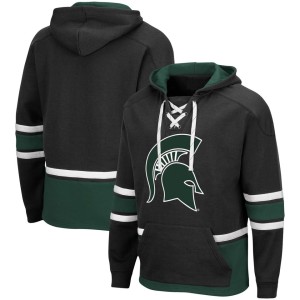 Michigan State Spartans Colosseum Lace Up 3.0 Pullover Hoodie - Black