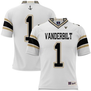 #1 Vanderbilt Commodores ProSphere Youth Football Jersey - White