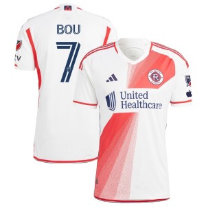 Gustavo Bou New England Revolution adidas 2023 Defiance Authentic Jersey - White