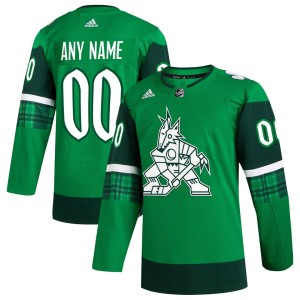 Arizona Coyotes adidas St. Patrick's Day Authentic Custom Jersey - Kelly Green