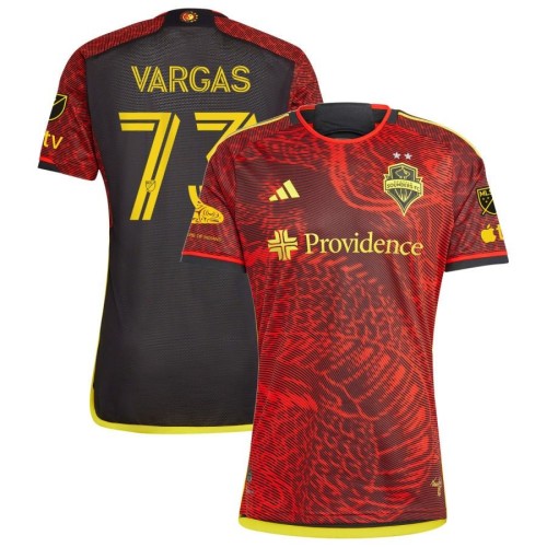 Obed Vargas Seattle Sounders FC adidas 2023 The Bruce Lee Kit Authentic Jersey - Red