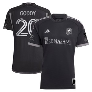 Anibal Godoy Nashville SC adidas 2023 Man In Black Kit Authentic Player Jersey - Black
