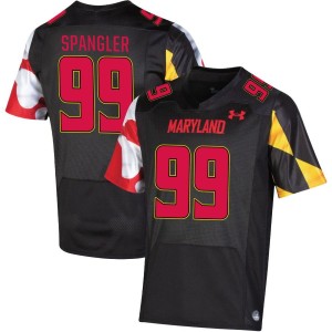 Colton Spangler Maryland Terrapins Under Armour NIL Replica Football Jersey - Black