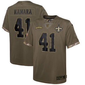 Youth Nike Alvin Kamara Olive New Orleans Saints 2022 Salute To Service Player Limited Jersey