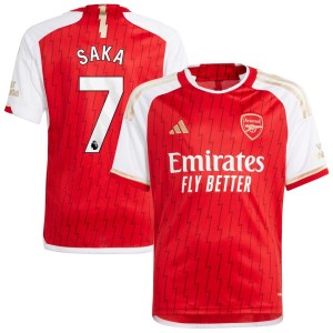 Bukayo Saka Arsenal adidas Youth 2023/24 Home Replica Player Jersey - Red