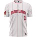 #1 Maryland Terrapins ProSphere Youth Softball Jersey - White