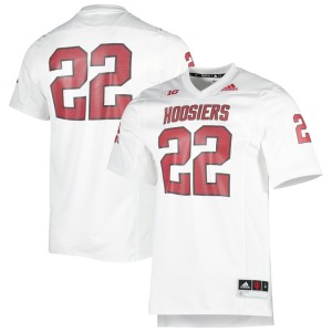 #22 Indiana Hoosiers adidas 90s Away Premier Strategy Jersey - White