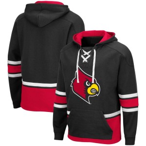 Louisville Cardinals Colosseum Lace Up 3.0 Pullover Hoodie - Black