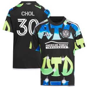 Machop Chol  Atlanta United FC adidas Youth 2023 The 404 Replica Jersey - Black