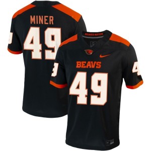 Frank Miner Oregon State Beavers Nike NIL Replica Football Jersey - Black