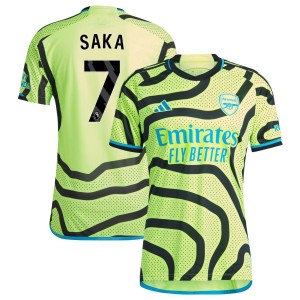 Bukayo Saka  Arsenal adidas 2023/24 Away Replica Jersey - Yellow