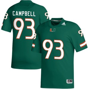 Anthony Campbell Miami Hurricanes adidas NIL Replica Football Jersey - Green