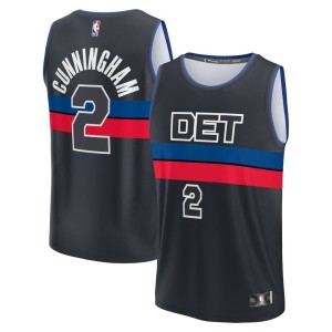 Cade Cunningham Detroit Pistons Fanatics Branded Youth 2021/22 Fast Break Player Jersey Black - Statement Edition