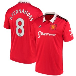 Bruno Fernandes Manchester United adidas Youth 2022/23 Home Team Replica Player Jersey - Red