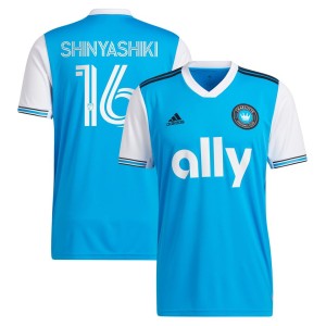 Andre Shinyashiki Charlotte FC adidas 2022 Primary Replica Player Jersey - Blue