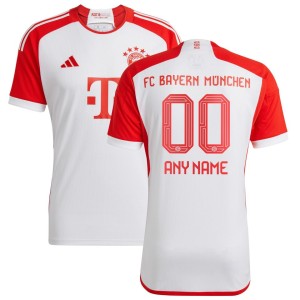 Bayern Munich adidas 2023/24 Home Replica Custom Jersey - White