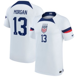 Alex Morgan USWNT Nike 2022/23 Home Breathe Stadium Replica Player Jersey - White
